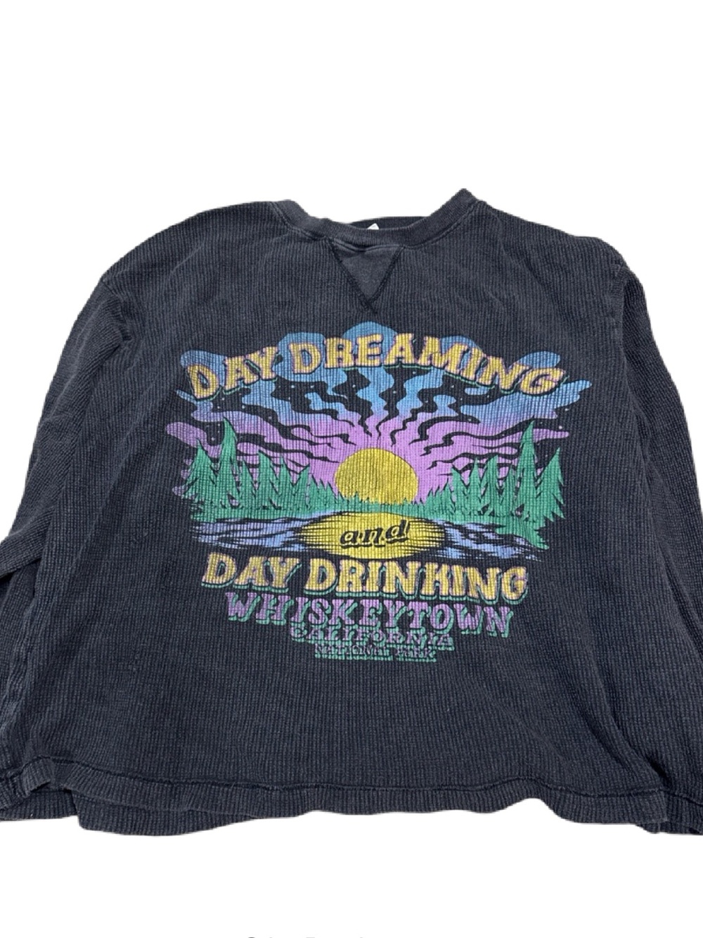 Daydreaming and Day Drinking Graphic Pullover Sweatshirt - Black